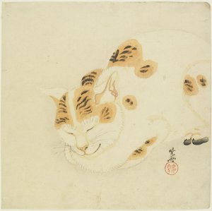 Sleeping Cat by Kawanabe Kyosai